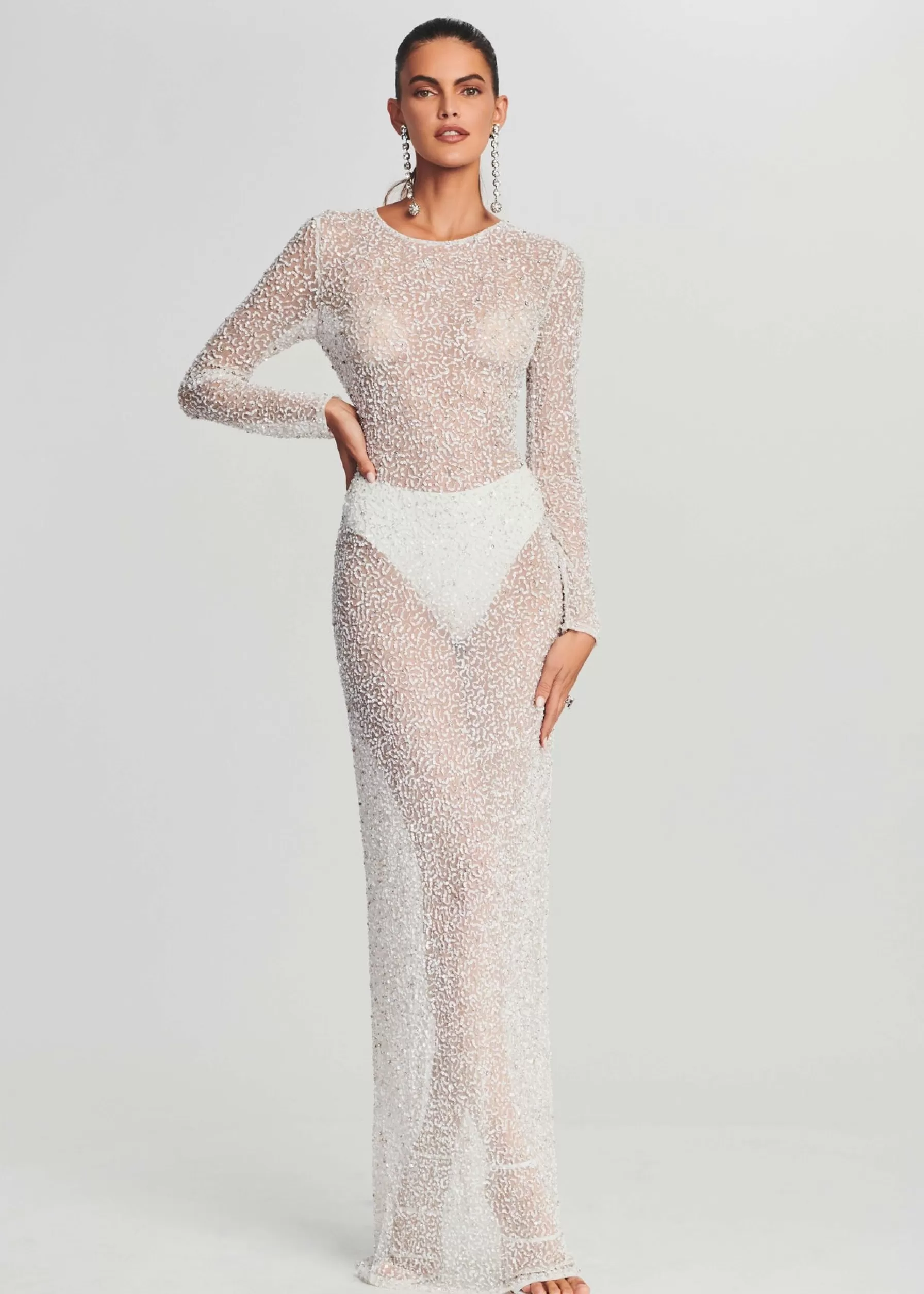 Retrofete Heidi Sequin Dress White Best