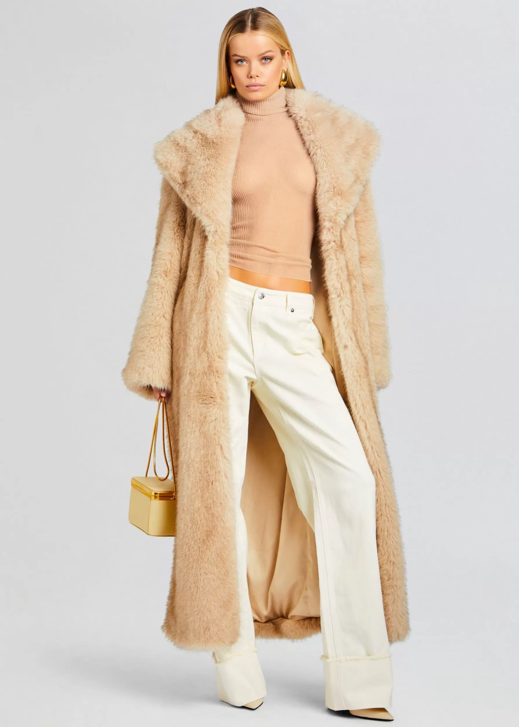 Retrofete Averie Faux Fur Coat Tannin Outlet