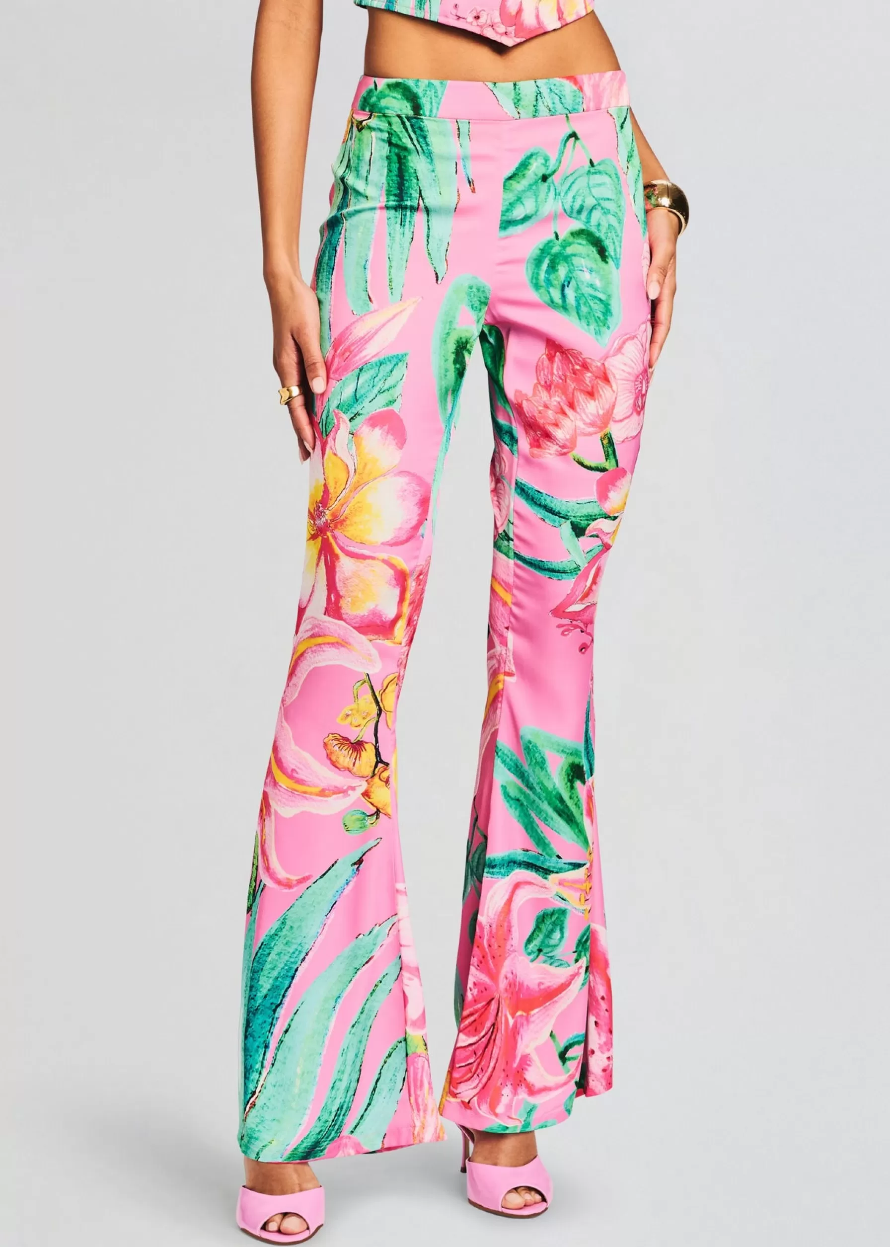 Retrofete Megan Pant Pink Floral Best Sale