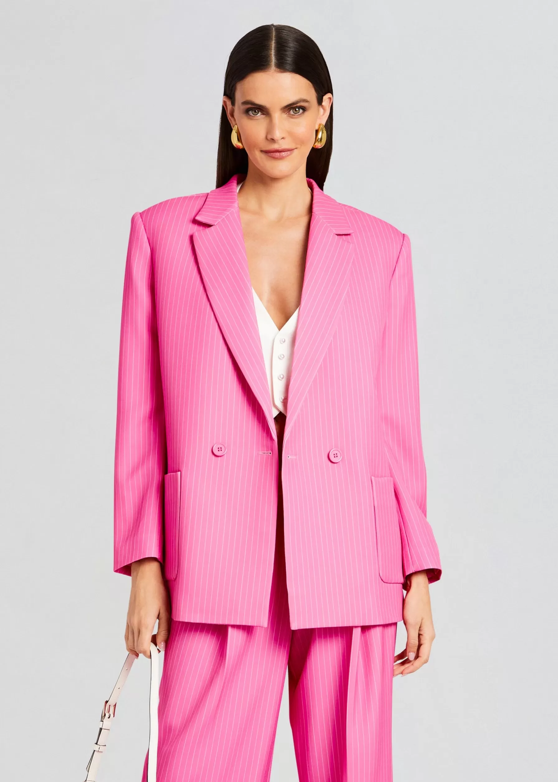 Retrofete Natasha Blazer Pink/White Stripe Fashion