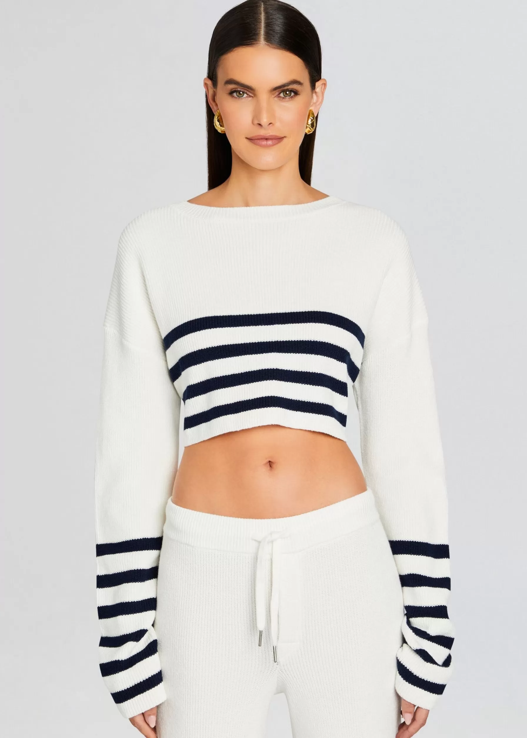 Retrofete Sharlie Sweater White/ Navy Online