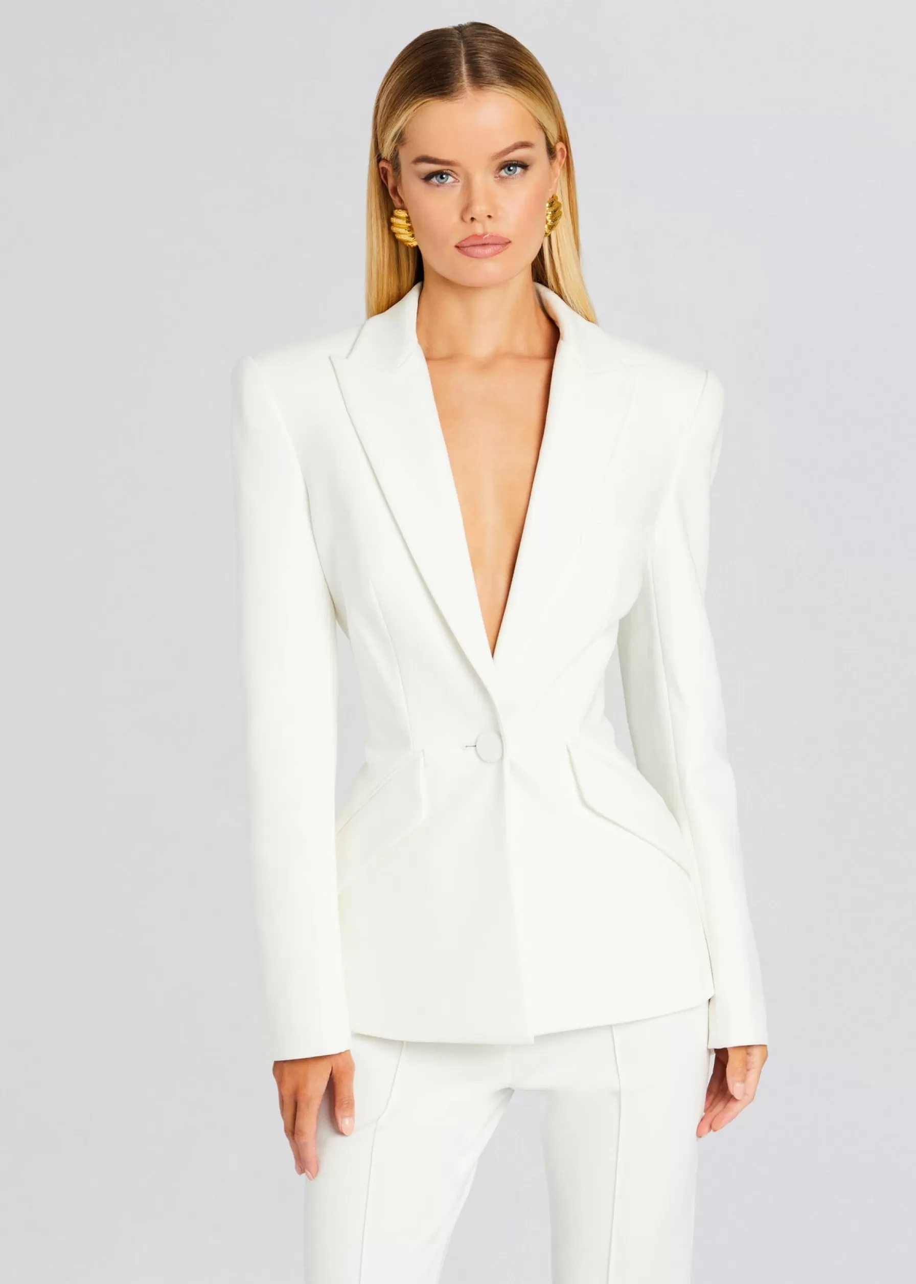Retrofete Sloan Structured Blazer White Flash Sale