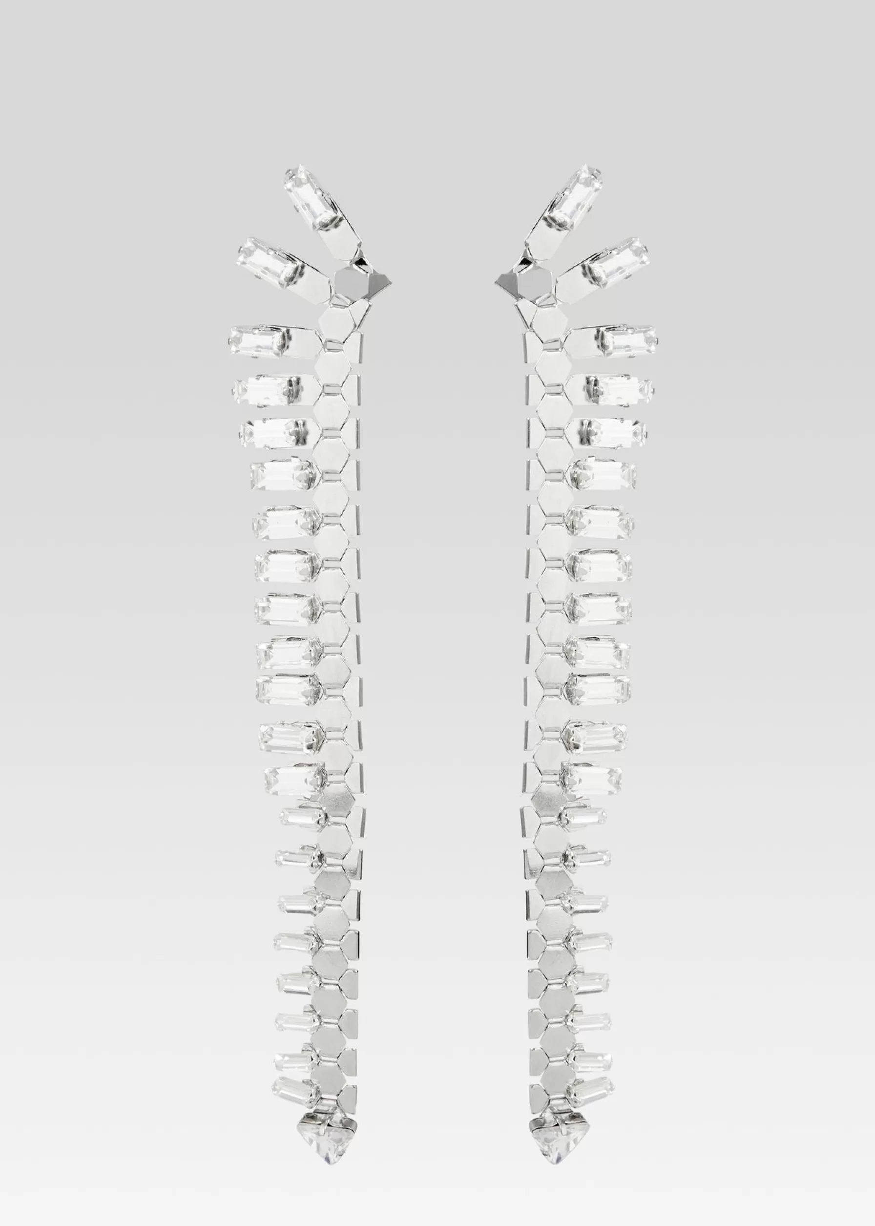 Retrofete Snake Skin Crystal Earrings Silver Best